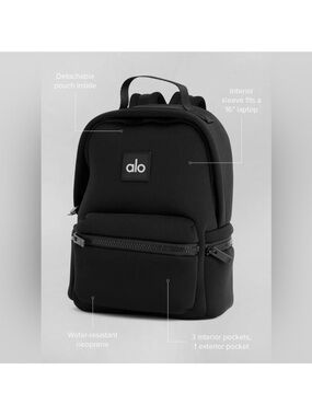 ALO Yoga Black Backpack new in poly bag